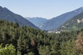 town of Torla in the Aragonese Pyrenees surrounded by forests Royalty Free Stock Photo