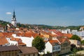 Trebic town in the Czech Republic seen from above