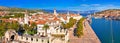 Town of Trogir waterfront and landmarks