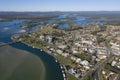 The town of Tuncurry on the shores of Wallis lakes