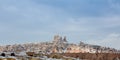 Town of Uchisar at the sunrise, Cappadocia. Royalty Free Stock Photo