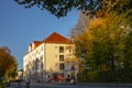 Germany, Bavaria, Schwangau, Neuschwanstein Castle, dusk, small town