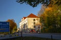 Germany, Bavaria, Schwangau, Neuschwanstein Castle, dusk, small town