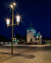 The town of Vadstena in Sweden by night Royalty Free Stock Photo