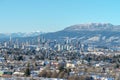 Town views during winter in Vancouver Canada