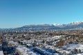 Town views during winter in Vancouver Canada