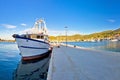 Town of Vis panoramic harbor view Royalty Free Stock Photo