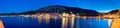 Town of Vis waterfront evening panorama Royalty Free Stock Photo