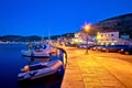 Town of Vis waterfront evening view Royalty Free Stock Photo