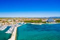 Town of Vodice aerial view, Croatia Royalty Free Stock Photo