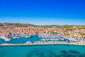 Town of Vodice aerial view, Croatia Royalty Free Stock Photo