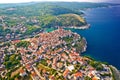 Town of Vrbnik aerial view, Island of Krk Royalty Free Stock Photo