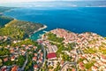 Town of Vrbnik aerial view, Island of Krk Royalty Free Stock Photo