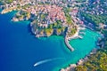 Town of Vrbnik aerial view, Island of Krk Royalty Free Stock Photo