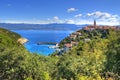 Town of Vrbnik green landscape Royalty Free Stock Photo