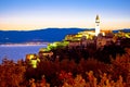 Town of Vrbnik on Krk island sunrise view Royalty Free Stock Photo