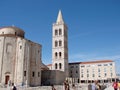 The town of Zadar. Croatia. Medieval architecture of the historic part of the town.