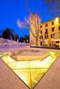 Town of Zadar five wells square evening view