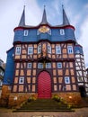 Townhall with 10 Towers in Frankenberg Eder, Germany Royalty Free Stock Photo