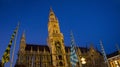 Townhall munich by night