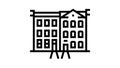 townhome house line icon animation