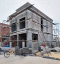 townhome are under construction in Thailand, modern house design. Royalty Free Stock Photo