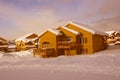 Townhouses after heavy snowstorm