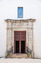 Sardinia. Pabillonis. Church of the Beata Vergine della Neve, 16th century AD. The elegant simplicity of the main portal