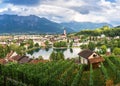 The towns of Werdenberg and Buchs, Switzerland