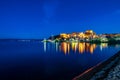 Nightview of the village of Capodimonte on the Bolsena Lake