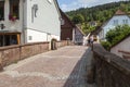 Townscape with a historic bridge in Alpirsbach