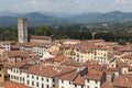 Townscape of Lucca with amphitheatre