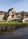 Townscape of medieval Schwaebisch Hall in Germany