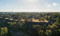 Townscape of Natchez in Mississippi with old mansion grounds