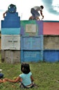 Day of the Dead Celebrations: The Ã¢â¬ÅSanta CalaveraÃ¢â¬Â Human Skull Procession in a jungle town in Guatemala