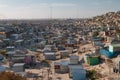 Township houses in the sand dunes in Cape Town, South Africa Royalty Free Stock Photo