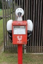 Township of white stork bird Japan