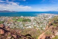 Townsville City and Magnetic Island from Castle Hill Queensland Australia Royalty Free Stock Photo