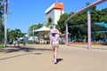 Australian people walking on the Strand seaside townsville, Queensland Australia