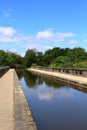 Towpath on Lancaster canal crossing Lune Aqueduct