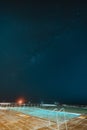 Towradgi Beach ocean pool at night Royalty Free Stock Photo