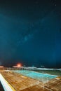 Towradgi Beach ocean pool at night Royalty Free Stock Photo