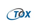 TOX letter creative modern elegant logo design Royalty Free Stock Photo