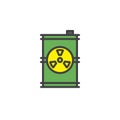 Toxic barrel filled outline icon Royalty Free Stock Photo