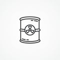 Toxic barrel line icon. Royalty Free Stock Photo