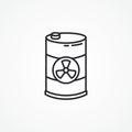 Toxic barrel line icon. Royalty Free Stock Photo