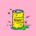 Toxic barrel spill icon