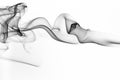 Toxic black smoke abstract on white background. fire design Royalty Free Stock Photo