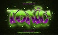 Toxic 3D graffiti style editable text effect template