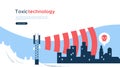 Toxic 5g tower wave technology web page template Royalty Free Stock Photo